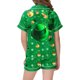 thumbnail image 4 of Odeerbi 2-12 Años Niños Niñas Verano St. Patrick'S Day Pijama de Satén Con Solapa de Muesca Conjunto de Pantalones Cortos Ropa de Dormir Conjuntos de Pijama, 4 of 5
