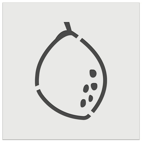 Lemon with Leaf Citrus Doodle DIY Cookie Wall Craft Stencil - 5.5 Inch