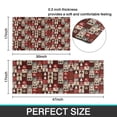 thumbnail image 7 of Red Christmas Collage Pattern Kitchen Rugs Sets Of 2,Anti Fatigue Kitchen Mat Rugs Non Slip Washable,Decorative Kitchen Floor Mats for Kitchen,Sink,Laundry,17"x30"+17"x47", 7 of 7
