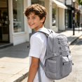thumbnail image 3 of TGPMGRZ Mesh Backpack for School, Heavy Duty Back to School See Through Net Bookbag, Semi-Transparent Net Back Pack (Grey), 3 of 4