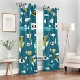 thumbnail image 7 of Coolnut Blackout Curtains for Bedroom Window Curtain Panels for Apartment 84 inches Cartoon Fish Boy Blue Room Divider Window Treatment Thermal Insulated, 7 of 7