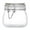White1, variant on Airtight Glass Food Storage Container Round Jar with Clamp Lid, Wide Mouth Mason Jar with Hinged Lid and Rubber Gasket, Leak Proof Canister for Cereal Pantry Organizing