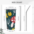 thumbnail image 5 of Kll Cartoon Leaf Mushroom Red Stainless Stainless Steel Vacuum Insulated Coffee Cup 20 Oz Lids And Straws,1 Metal Straws,1 Cleaning Brush, 5 of 9