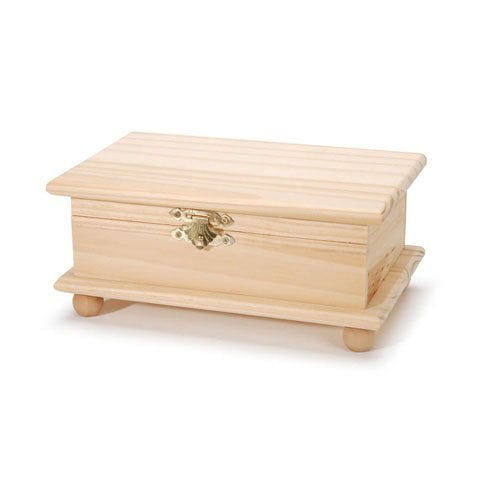 Bulk Buy Diy Crafts Wood Box Hinged With Ball Legs 7 5 8 X 4 5 8 X 3 1 2 Inches 4 Pack 9151 62 Price Includes 4 Pack Of Wood Box Hinged With Ball Legs 7 5 8 X By Darice Walmart Com Walmart Com
