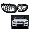thumbnail image 2 of Glossy Black Chrome Diamond Stars Kidney Grille For 2003-2010 BMW E60 E61 525i 530i 535i 540i 545i 550i 525xi 530xi 535xi, 2 of 8