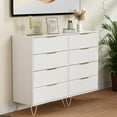 MONVANE Modern Multipurpose White 4Drawer Dresser/Chests for Office and Home