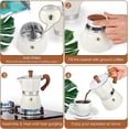 thumbnail image 4 of Jinsinto Espresso Maker, 3 Espresso Cups Moka Pot - 5 Oz (150ml) Manual Cuban Coffee Filter Maker Premium Aluminum Mocha Italian Espresso Greek Coffee, 4 of 5