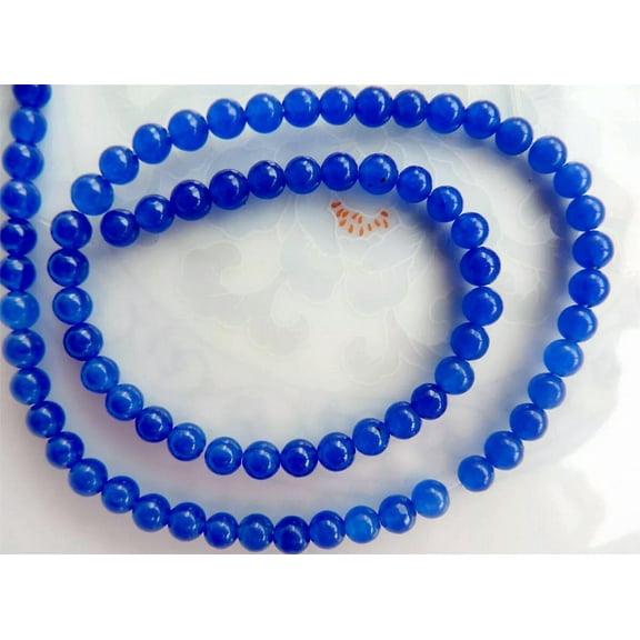 GKNET 8mm blue sapphire gemstone beautiful round loose beads 15"