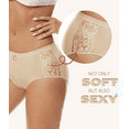thumbnail image 3 of ANLIQI Underwear for Women Cotton Hipster Breathable Panties Ladies Full Coverage Undies 3/6 Pack(4C,S), 3 of 6