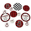 Big Dot of Happiness Flannel Fling Before the Ring - Buffalo Plaid Party Giant Circle Confetti - Bachelorette Party Décor - Large Confetti 27 Count