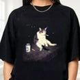 thumbnail image 2 of Funny Smoking Cat Meme Shirt, Cigarette Cat Shirt, Gen Z Joke Shirt, Stupid Brainrot Gift, Cat Lover Gift, Funny Kitty Tee, Cool Cat Shirt, 2 of 4