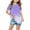 Purple, variant on Nskgu Girls Casual Short Sleeve T Shirts Kids Loose Soft Floral Printed Color Block Tunic Tops Tees Blouses Size 3-12 Years under $10