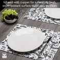 thumbnail image 4 of Luxurious Floral Home Vegan Leather Placemats 4 Pack Look and Feel of Genuine Leather Infused with Copper, 4 of 6