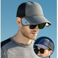 thumbnail image 3 of Sun Visor Hats for Men Women Retractable Brim Adjustable UV Protection Mesh Baseball Cap, 3 of 7