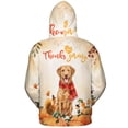 thumbnail image 2 of Happy Thanksgiving Chesapeake Bay Retriever with Turkey Pumpkins Autumn Vibes All Over Print 3D Hoodie Unisex Merch Hoodies Chessie Dog Lover - 12018, 2 of 6
