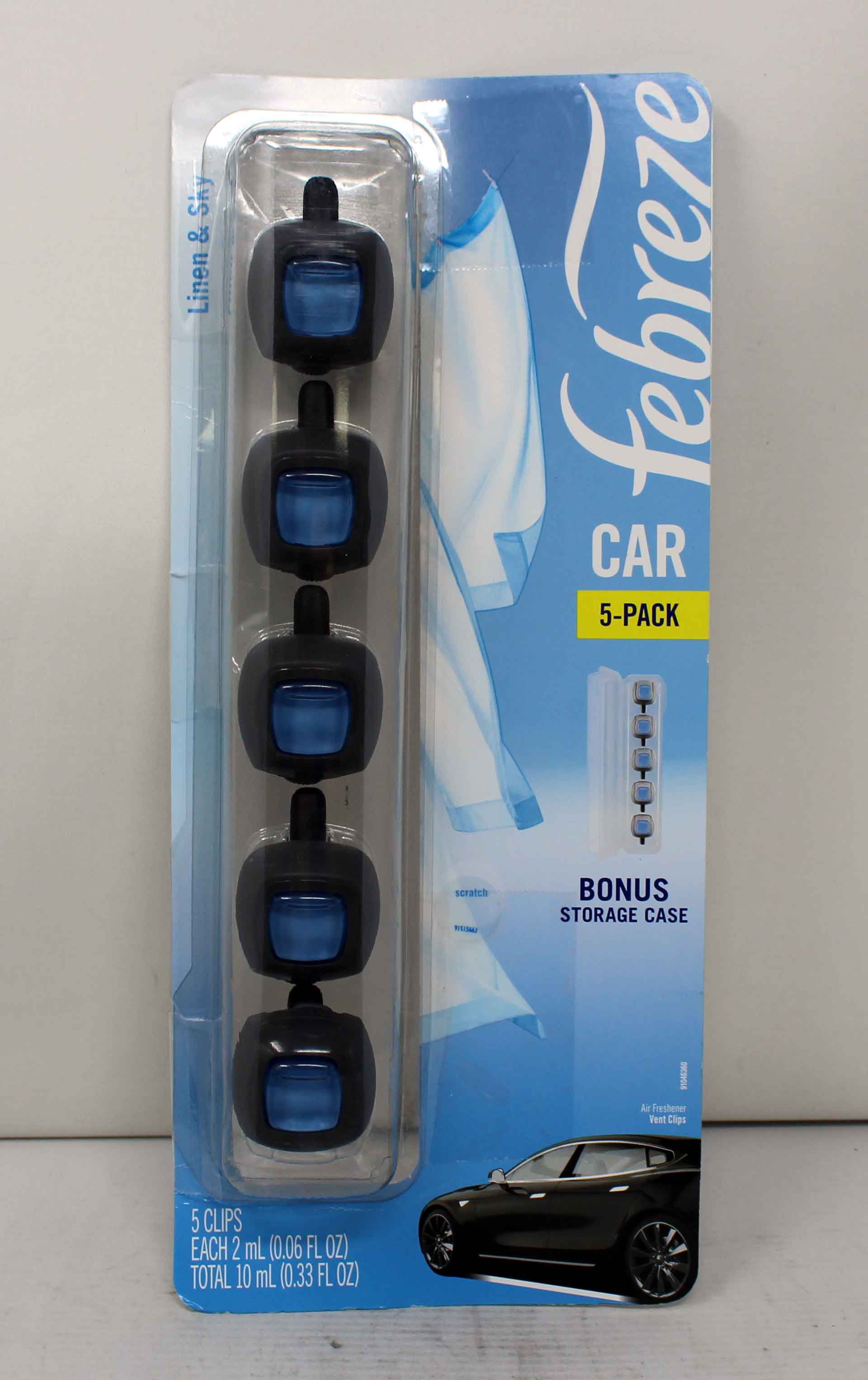 Febreze Car 5Pack with Bonus Storage Case