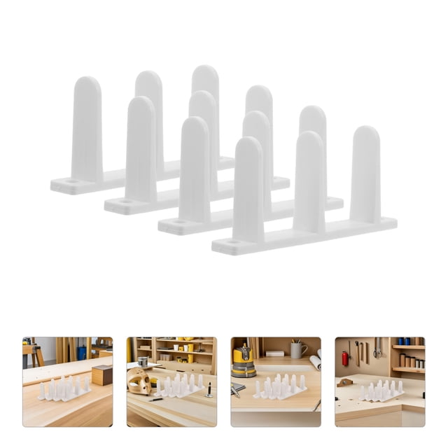 BRIGHTFUFU 4Pcs Barn Door Bottom Guide Black Plastic Floor Guide for Smooth Sliding Cabinet Doors