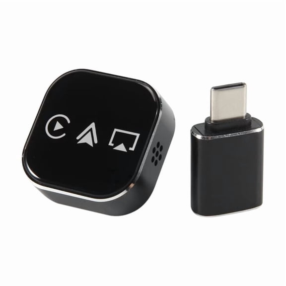 3in1 Wireless Carplay Adapter AirPlay Carplay Android Auto USB Dongle Plug and Play Wired Carplay to Wireless Black