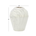 thumbnail image 3 of DecMode 12" Faux Marble White Ceramic Vase, 3 of 7