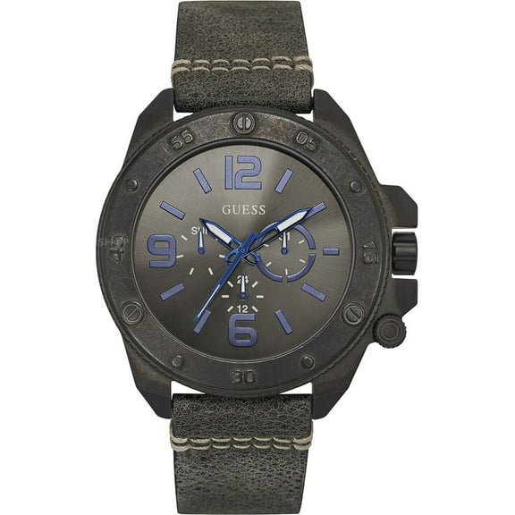 W0659G3,Men's Dress Sport,Multi-function,Leather Strap,Dark Tone,Stainless Steel Case,50m WR