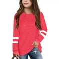 thumbnail image 2 of FAOWME Girls Long Sleeve T-Shirt Children Crew Neck Tops Girls T Shirt Watermelon Red 3-4 Years, 2 of 5