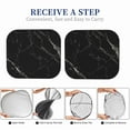 thumbnail image 6 of Bingfone Black Marble Texture Abstract Print 2-Piece Sun Shade Front Windshield - Foldable Car Front Window Sunshades For Most Sedans Suv Truck - Large, 6 of 7