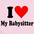 thumbnail image 2 of CafePress - I Love My Babysitter Infant Bodysuit - Baby Light Bodysuit, Size Newborn - 24 Months, 2 of 4