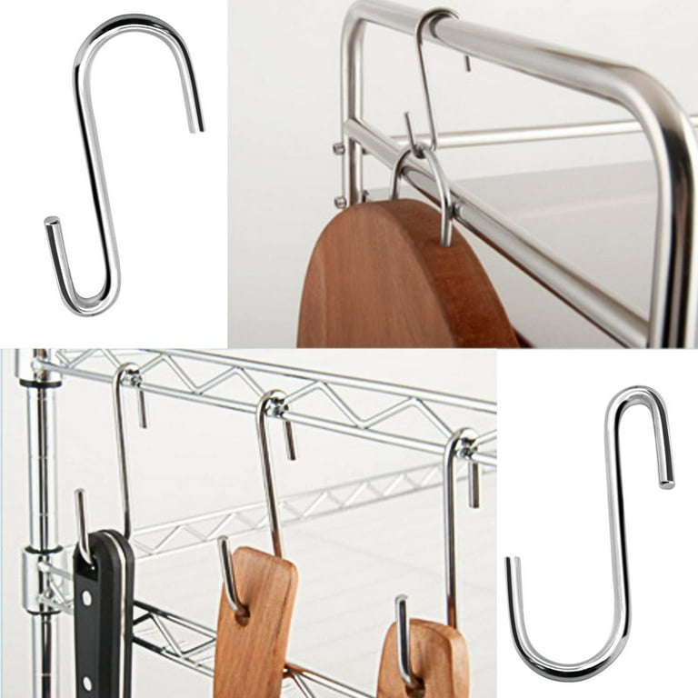 Flat S-Shaped Hanging Hooks - For Kitchen Utensils, Garage or Garden Tools,  etc. - Heavy Duty Genuine Solid 304 Stainless Steel - Multi Purpose - This  Kit Contains 10 Medium Hooks, S-Hooks -  Canada