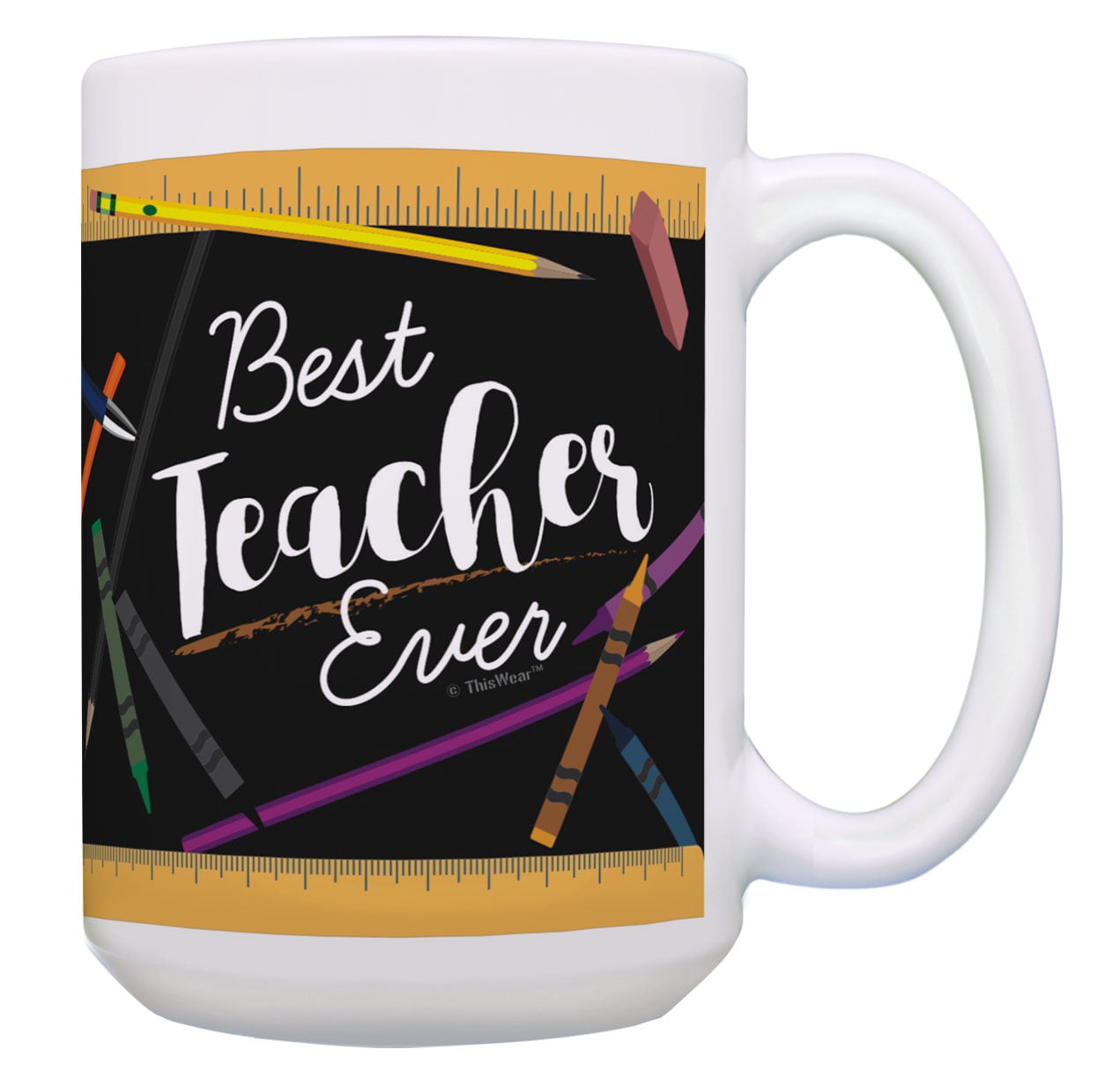 Teacher Mug Best Teacher Ever Cups for Teachers 15oz Coffee Mug 