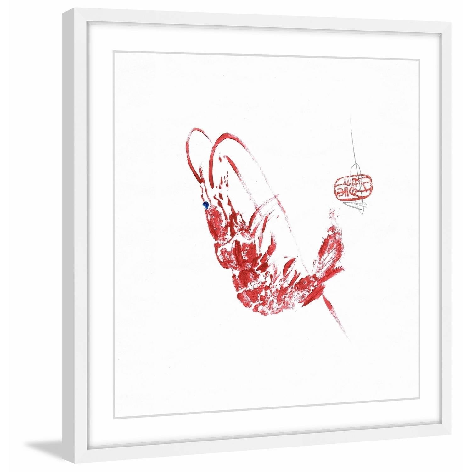 "Crevette" Framed Painting Print