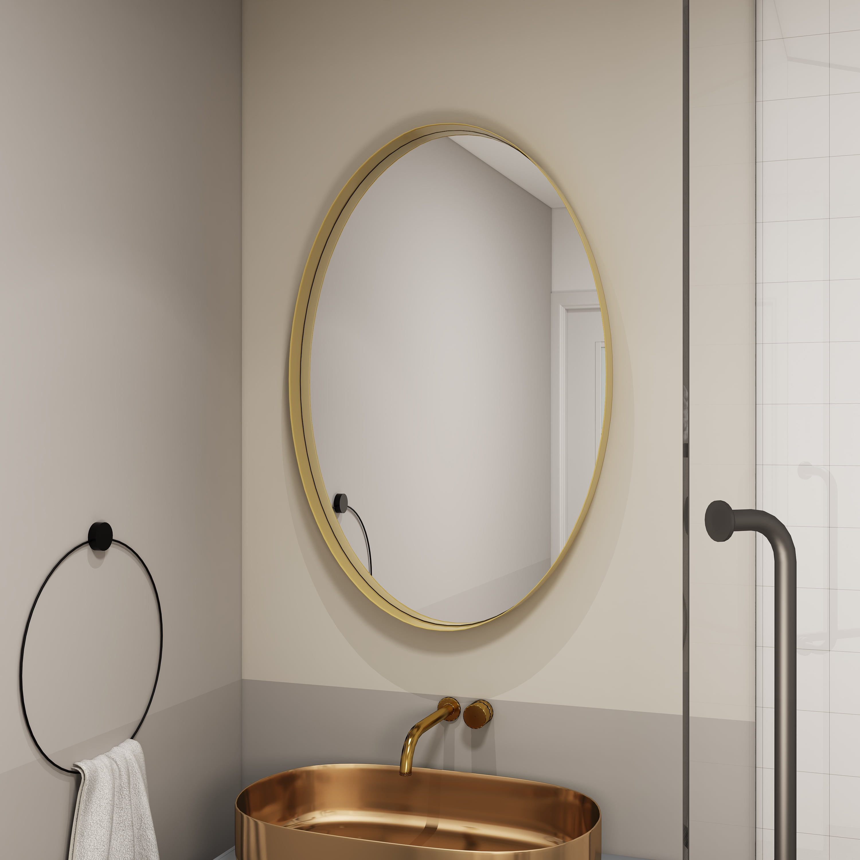 Bathroom Mirror Rust Rispa