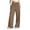 Brown, variant on PXLKNZH Open Leg Joggers for Women High Waisted Drawstring Baggy Lounge Pants Casual Loose Fit Workout Sweatpants with Pocket Beige,XXL