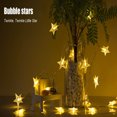 thumbnail image 3 of Guirnalda de luces LED de 4 m/13,2 pies, decoración navideña, guirnalda de luces de estrellas de color blanco cálido de 40 s, decoración navideña de interiores, guirnalda de luces con batería de 4,5, 3 of 7