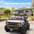thumbnail image 3 of iYofe 24V 2 Seater Ford Bronco Raptor Powered Ride on Car with Remote Control, Bluetooth, Ages 3-8, White, 3 of 9