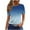 Dark Blue, variant on Erwazi T Shirts for Women Short Sleeve Crew Neck Summer Tops Gradient Printed Tees