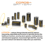 Coros CLE-03 1/2 AA 3.6V Lithium Thionyl Chloride Battery (2 Batteries)