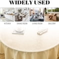 thumbnail image 5 of Jacquard round table cloth, waterproof superfiber tablecloth, table cover for outdoor and indoor use - Champagne, 5 of 5