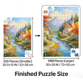 thumbnail image 5 of Dogs and Horses 500 Piece Jigsaw Puzzle for Adults, Farm Animal Artwork, 20.5 x 15 IN, 5 of 8