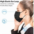 thumbnail image 3 of Mistayd Black Disposable Face Masks, 50 Pack Face Mask 3 Ply Disposable Masks, 3 of 5