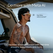 Oakley Meta HSTN, Brown Smoke, Prizm™ Deep Water Polarized Lenses | Smart AI Glasses