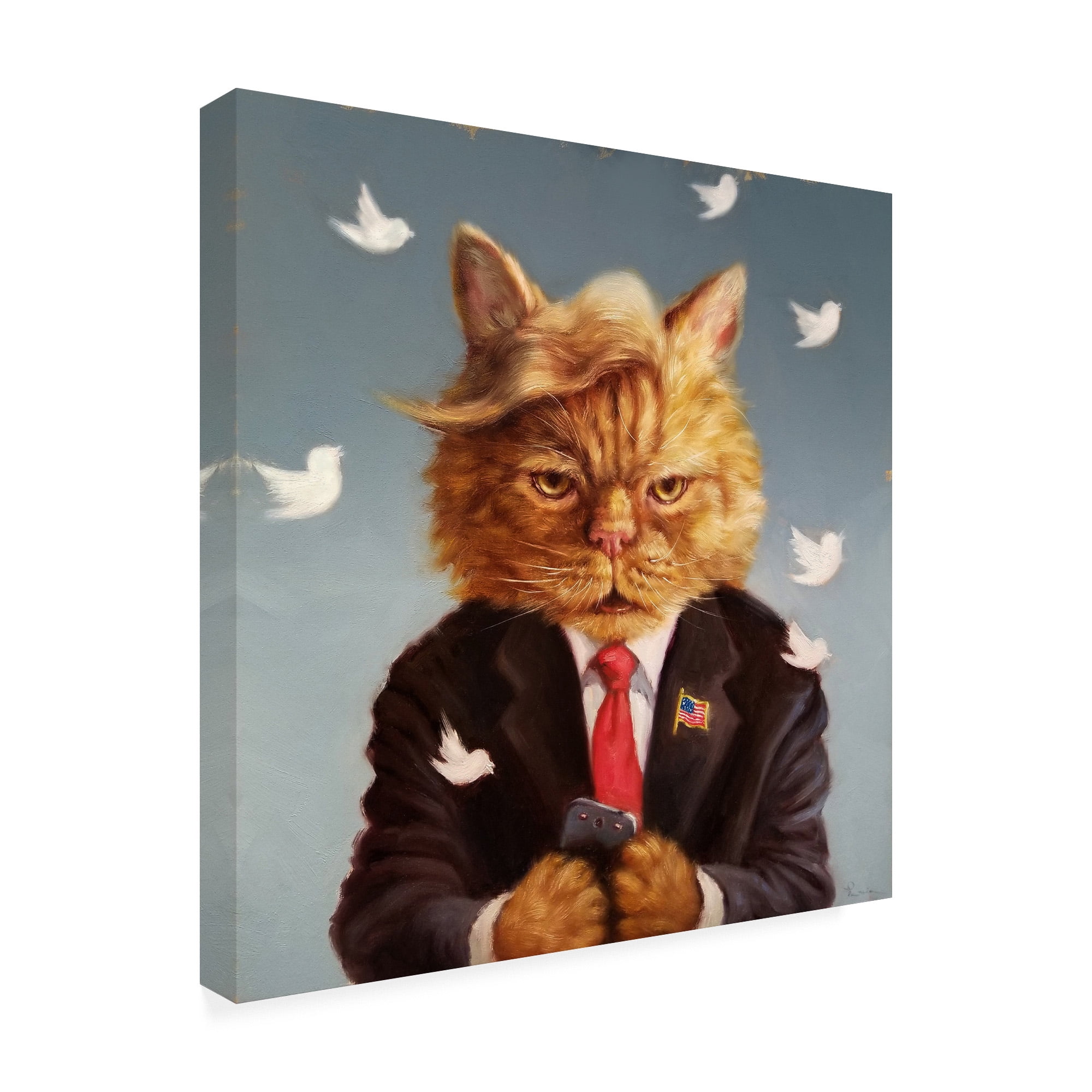 Trademark Fine Art 'Catty Remarks' Canvas Art by Lucia Hefferna