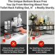 thumbnail image 4 of Godboat Bathroom Organizers & Storage - Above Toilet Storage, Bathroom Shelf with 2 Hooks, Wall Mounted Toilet Shelf, Behind & Above Toilet Organizer, Gift for a Lady (Black), 4 of 5