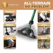 Dynamo Swing Cane - Lightweight, Heavy Duty, All-Terrain and Adjustable - Soft Ergonomic Grip, Articulating Cane Base, Stylish, Perfect for Seniors, Men and Women for Stability and Balance (Black)