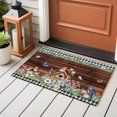 thumbnail image 4 of Entryway Rug 2'x3', Spring Botanical Small Rug for Kitchen Bathroom Door Mat Indoor Entrance, Farmhouse Black Plaid Brown Wooden Grain Non-Slip Area Rugs Floor Mats Carpet Front Door Rugs, 4 of 8