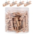 thumbnail image 1 of 1 Jar Creative Push Pin Clips Wooden Push Pin Clips for Cork Boards Picture Clamps, 1 of 9