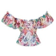 thumbnail image 6 of TAIAOJING Women Elegant Vintage Cap Sleeves Brocade Bustier Corset Tops, 6 of 6