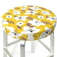 thumbnail image 3 of Rateoe Lilies Flowers Pattern Round Bar Stool Seat Covers,Washable Stool Cushion Slipcover Elastic Bar Chair Covers for 12-14 Inch Chair -12 inch, 3 of 7