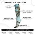 thumbnail image 3 of Lsque Vintage Surf Van Beach Pattern Sport Compression Socks for Men & Women 15-20 mmHg Knee High Nurse Pregnant Running Medical and Travel Athletic, 3 of 6