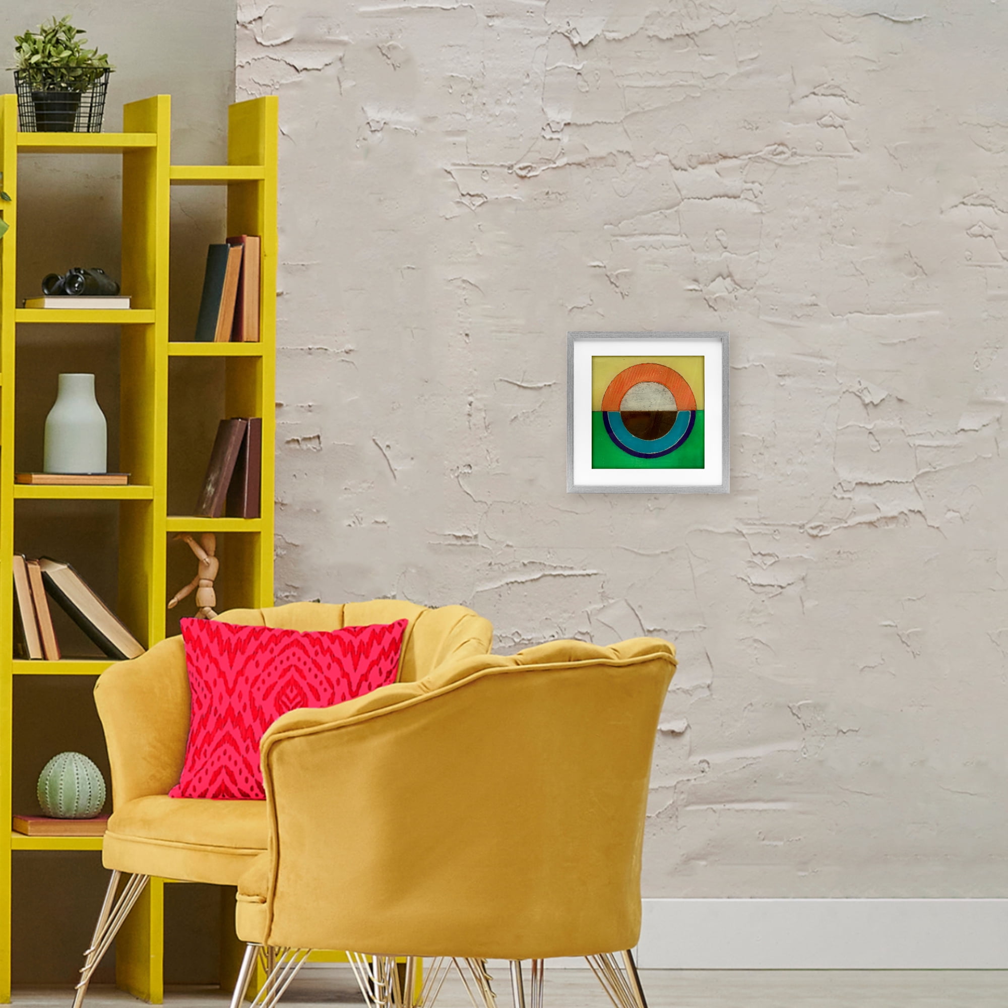 Stupell Industries Balanced Circle Symmetry Gray Framed Print Under Glass, design by Matthew Finger