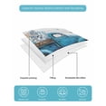 thumbnail image 4 of Quilt King Size Bedding Set, Blue Truck Coastal Reversible Summer Quilt 3 Pieces, Summer Beach Coral Starfish Shell Lightweight Bedspreads Coverlets with 2 Pillow Shams for All Seasons, 4 of 5